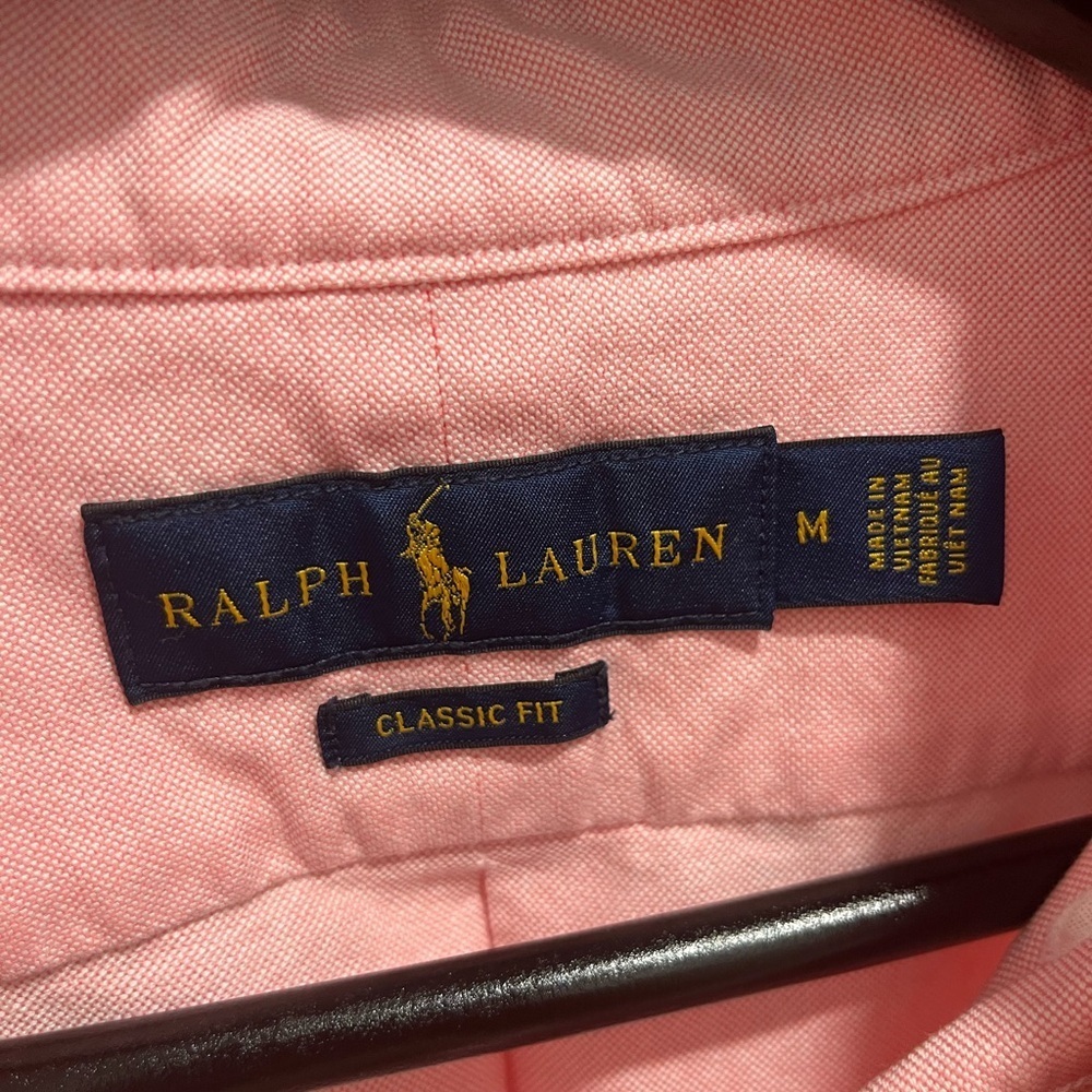 Ralph Lauren Blue Label Men's Pink Button Down Shirt size medium - Picture 8 of 9